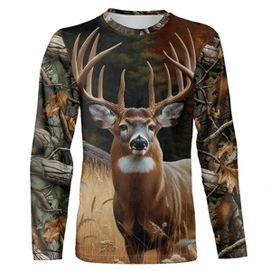 Camisa de Caza Impermeable con Estampado Animal de Manga Corta para Hombre RealTree, Transpirable, de Poliéster, con Logotipo Frontal, Ropa de Exterior para Verano - Product Image 5