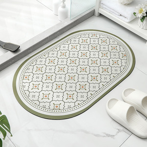 <span class=keywords><strong>Tapis</strong></span> de bain ovale carré antidérapant absorbant l'<span class=keywords><strong>eau</strong></span> pour salle de bain, <span class=keywords><strong>tapis</strong></span> de douche en velours cristal avec <span class=keywords><strong>tapis</strong></span> de porte en caoutchouc - Product Image 5