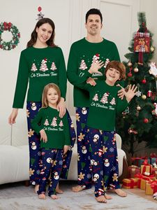 Nuevo Conjunto de Pijamas Navideños de Manga Larga para Familia, Ropa de Dormir con Estampado de Papá <span class=keywords><strong>Noel</strong></span> Verde para Mujer, Impresión Digital - Product Image 6