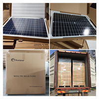 Sunpal Panel surya Mono monokristalin, energi 60W 70W 75W 80 W 90W 80 Watt penggunaan rumah Panel surya harga