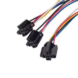 Meishuo MSC 12V 40A 60A 4pin 5pin plastik kablo kablo otomatik röle soketi özelleştirilmiş tel tesisat kablosu