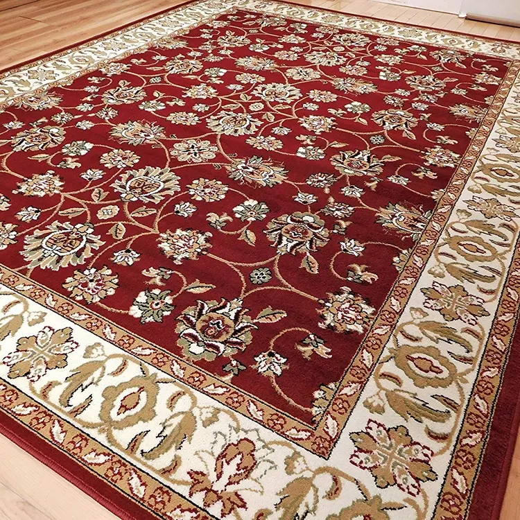 Modern polyester non-slip backing custom printed rugs for living room persian carpet