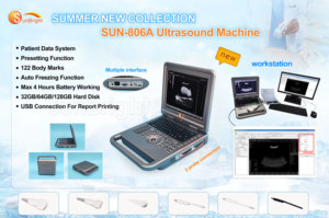 Échographe <span class=keywords><strong>portable</strong></span> SUN-806A avec écran LED, équipement de diagnostic échographique numérique pour hôpital et clinique - Product Image 2