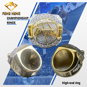 Bague de championnat de la <span class=keywords><strong>NBA</strong></span> 2010 des Lakers de Los Angeles en alliage de cuivre FH OEM ODM, sertie de pierres, haut de gamme, pour le basketball - Product Image 1