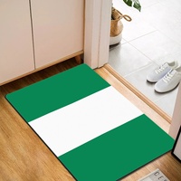 Tapis de sol en caoutchouc polyester avec drapeau national du Nigeria, 40*60 cm, tapis de porte rectangulaire antidérapant, décoration intérieure et extérieure