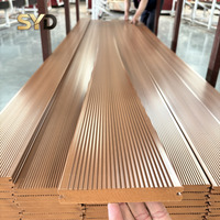 Planches de terrasse en composite bois-plastique brossé, résistantes aux intempéries, antidérapantes, pour jardin, patio, balcon, terrasse