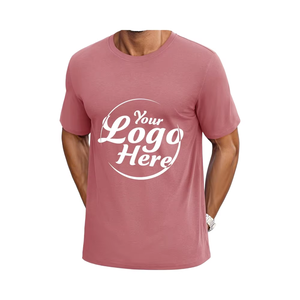 Camiseta básica para hombre del mejor vendedor 2024 de algodón ligero de secado rápido 100% tela de punto Top de refrigeración de manga corta - Product Image 1