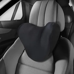 超级舒适的汽车头枕枕头100% 记忆泡沫汽车颈枕，带可调肩带和透气可拆卸罩