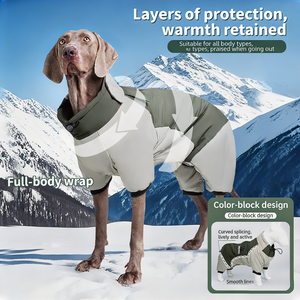 Grensoverschrijdende winter nieuwe hondenkleding outdoor grote honden windjack koudebestendig warm comfortabel huisdierkleding - Product Image 2