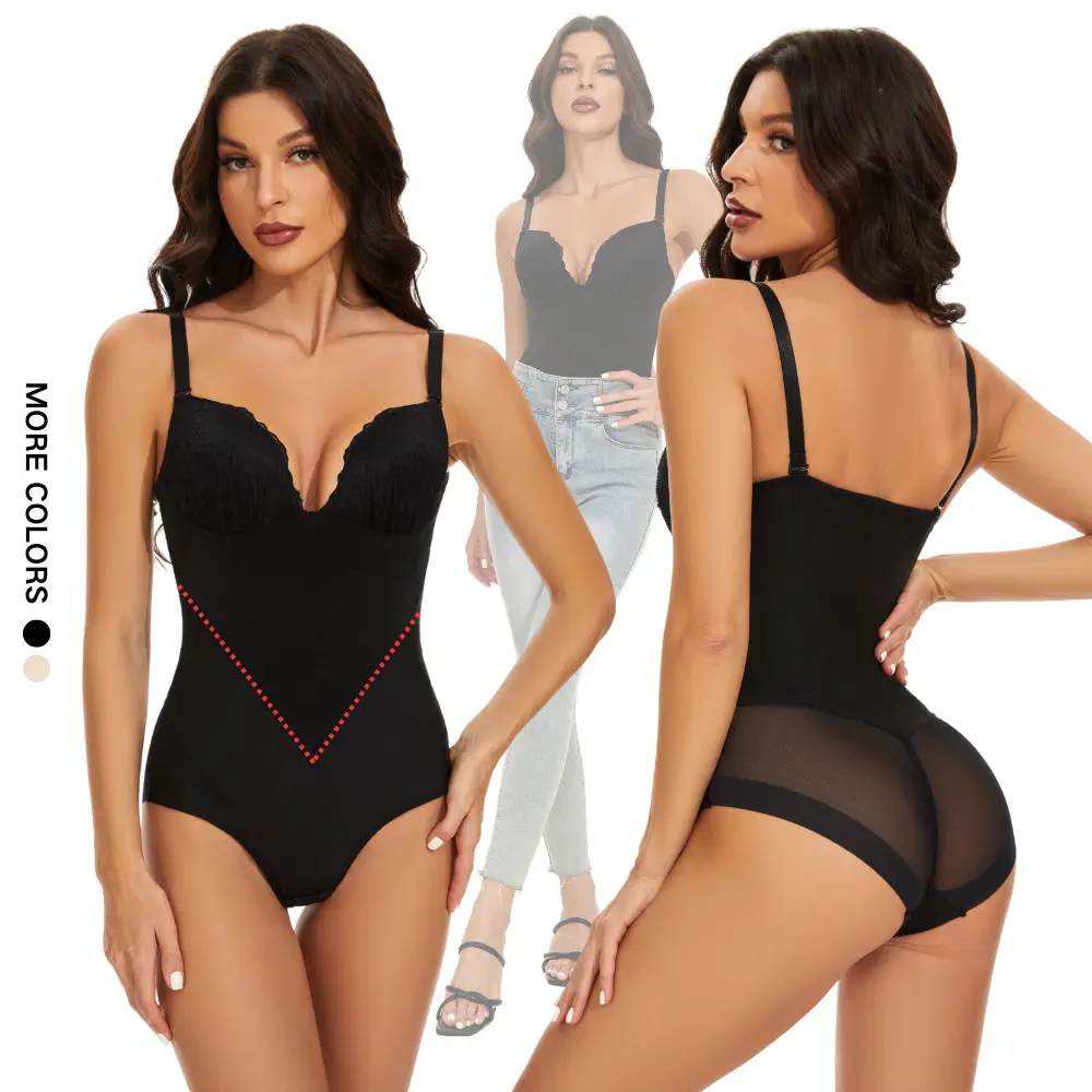 Kadınlar için toptan kalça dantel Shaperwear Bodysuit karın kontrol şekillendirici Bodysuits zayıflama vücut şekillendirici Briefer kadınlar için