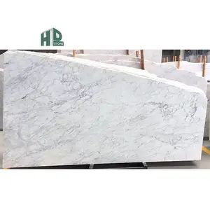 Neuer Trend weiße Marmorplatte Stein Carrara weiße Marmorfliese weißer Marmor mit grauen Adern weiß polierte Bodenplatten