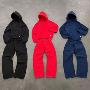 Custom High Street Pullover <strong>Tracksuit</strong> Plain Autumn Hoodie &amp; Baggy Jogger Set - Product Image 1