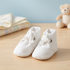 Botitas para Bebé de Bambú Orgánico Blanco de Primera Calidad, Cómodas y Ecológicas, Marca Cot and Candy - Product Image 2