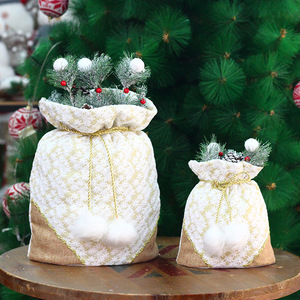 Bolsas de Regalo de Tela para Decoración de Árboles de Navidad YH99008, Tamaño Pequeño y Grande para Decoración Navideña del Hogar - Product Image 2