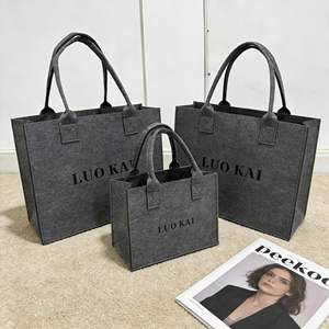 Sacs fourre-tout en feutre écologiques personnalisés avec logo, vente en gros, sac à main pour femmes, sac de shopping pour femme, sac à main en feutre pour femmes - Product Image 1