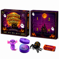 Calendrier de l'Avent Squishy : Boîte Mystère Chasse au Trésor Œuf d'Or, Jouets Fidget 3D Mignons Anti-Stress à Presser, Coffret Cadeau