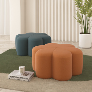 Tabouret bas <span class=keywords><strong>de</strong></span> Style nordique meubles <span class=keywords><strong>de</strong></span> salon doux avec repose-pieds <span class=keywords><strong>de</strong></span> <span class=keywords><strong>luxe</strong></span> Tatami pétale porte chaussure à langer tabouret pour canapés sièges - Product Image 3