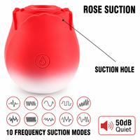 Vibrateur Rose Mini à Succion 10 Fréquences Couleurs Dégradées Stimulateur Clitoridien Point G Jouets pour Adultes Masseur pour Femmes CE RoHS