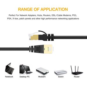 AIPENG Cable de red <span class=keywords><strong>Cat</strong></span> <span class=keywords><strong>8</strong></span> Cable <span class=keywords><strong>Ethernet</strong></span> FTP 34awg SSTP Slim Internet Rj45 Cat8 Cable de conexión - Product Image 4