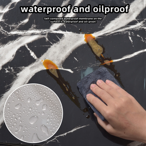 Autocollant imperméable et adhésif en marbre résistant à l'huile pour cuisine, chambre, <span class=keywords><strong>salle</strong></span> <span class=keywords><strong>de</strong></span> <span class=keywords><strong>bain</strong></span>, papier peint moderne en PVC, vinyle décoratif, <span class=keywords><strong>plaque</strong></span> autocollante - Product Image 3