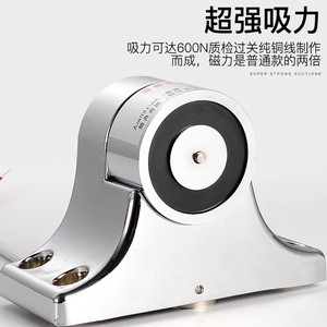 Loquet de porte électromagnétique 60 kg, force magnétique puissante pour portes coupe-feu et portes en verre - Product Image 2