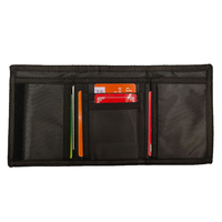 Grosir dompet lipat tiga nilon kasual kustom dengan dekorasi rantai barang promosi murah dari produsen Cina