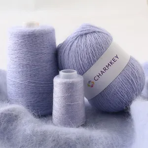 Commercio all'ingrosso Charmkey Warm 16S/2 Hand Knitting Long Hair Down filato di visone per maglione