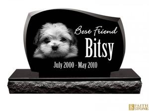 フェイスストーンの猫犬の墓石ペット花崗岩の記念碑 - Product Image 3