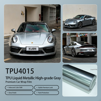 Film de protection de voiture en TPU liquide métallique gris de haute qualité Kubn Tpu pour enveloppement complet de voiture 7,5 mil