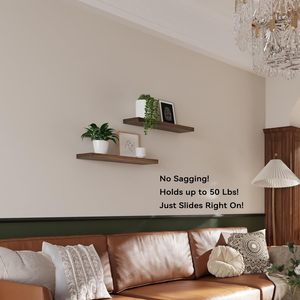 Customized Bathroom Living Room Bedroom Kitchen Rustic Wooden Wall Mounted <strong>Dark</strong> Walnut Farmhouse <strong>Wood</strong> Floating <strong>Shelves</strong> - Product Image 3
