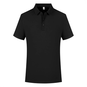 Polo en nylon uni à manches courtes, tenue de travail, usage quotidien, noir, blanc, bleu marine, bleu ciel, bleu foncé, gris volcanique - Product Image 1