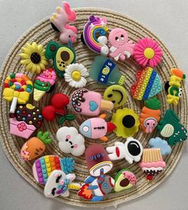 2025 New Wholesale Cute Little Sober PVC Clog Charm Shoe Charms <b>DIY</b> <b>Accessories</b> 30 Sets Opp <b>Bag</b> Packaging - Product Image 1