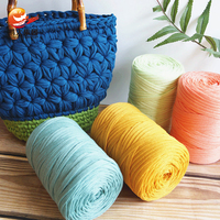 Chine fabricant tricot à la main crochet 100m rouleau 6mm 100% polyester fil plat