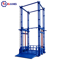 Ascenseur de fret vertical, élévateur hydraulique mural pour sous-sol, petit ascenseur de fret TAIGANG TGSJD, commande électrique à distance, 16m