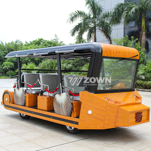 รถบัสไฟฟ้าลายไม้โบราณสำหรับท่องเที่ยวในสวนสนุก บริการขนส่งผู้โดยสาร - Product Image 1