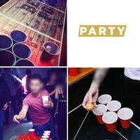 Mobilier d'extérieur numérique de haute qualité, table pliante en aluminium avec hayon, table de beer pong pliante lumineuse à led personnalisée