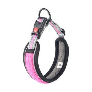 Correa para mascotas, <span class=keywords><strong>Collar</strong></span> de perro brillante, <span class=keywords><strong>Collar</strong></span> de perro ajustable de nailon transpirable con clip de seguridad - Product Image 1