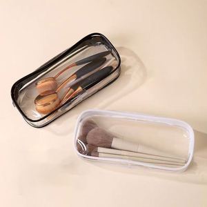 Multifunctional Pvc Zipper Makeup Pouch Transparent Pencil <b>Clear</b> Travel Cosmetic Brush <b>Bag</b> - Product Image 6