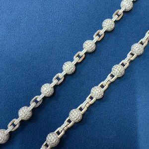 ห่วงโซ่สไตล์คลาสสิก VVS Moissanite 925เงินสเตอลิง clustered สไตล์ฮิปฮอป18K ทองราคาดีที่สุดสำหรับแร็ปเปอร์ - Product Image 4