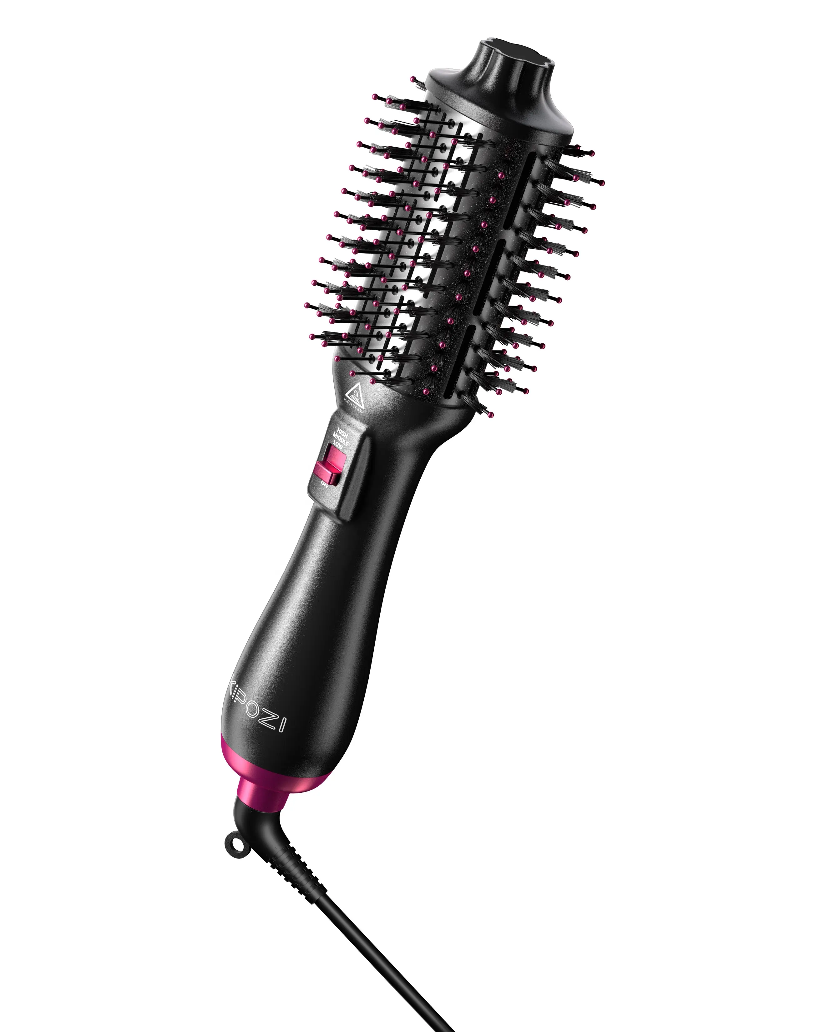 Salon Een Stap Volume Haar Styler Brush Föhn 1000W Hot Air Brush Elektrische Klap Een Stap Föhn borstel Populaire Zwarte Oem