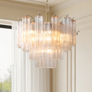 <span class=keywords><strong>Lampadario</strong></span> LED di Lusso in Vetro di Murano Stile Vintage Francese, Lampada <span class=keywords><strong>a</strong></span> <span class=keywords><strong>Sospensione</strong></span> Moderna in Cristallo per Hotel, Villa, Soggiorno - Product Image 1