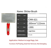 Brosse de toilettage pour chien et chat, peigne démêlant pour poils d'animaux, accessoire de beauté et de toilettage pour animaux domestiques