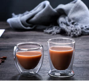 Taza de Café Espresso de Doble Capa y Pequeña Capacidad, Taza para Latte, Cappuccino y Postres con Platillo para Té - Product Image 6