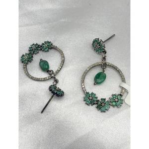 New hot Top selling Luxury <b>Earring</b> Set 925 Sterling Silver, <b>Emerald</b> Gift PartyWedding Anniversary Engagement ReligiousCeremonies - Product Image 5