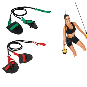 Ensemble de bandes de résistance professionnel pour entraînement de force des bras en <span class=keywords><strong>natation</strong></span>, avec cordes de résistance à 3 niveaux et pagaies, pour exercices de style libre - Product Image 1