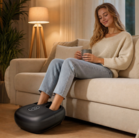 Appareil de massage des pieds Shiatsu électrique avec rouleaux, chaleur, vibrations et compression d'air pour les jambes et les mollets