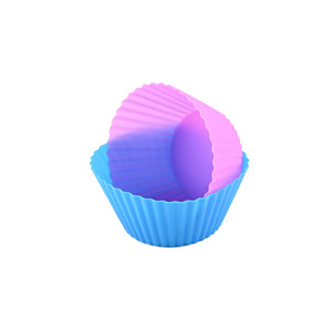 Moules à cupcakes en silicone de qualité alimentaire, réutilisables, antiadhésifs, multicolores, pour la pâtisserie à la maison - Product Image 6