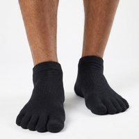 Chaussettes de sport invisibles de haute qualité pour usage quotidien, coupe basse, avec soutien de la voûte plantaire, chaussettes à 5 orteils pour la gym, l'entraînement et les cours de fitness