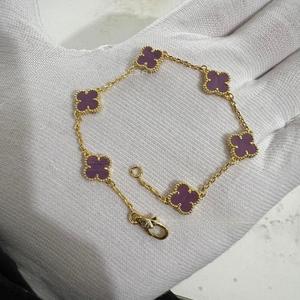 <span class=keywords><strong>Bracelet</strong></span> de luxe en <span class=keywords><strong>agate</strong></span> rouge motif trèfle à six fleurs, haute couture, design de niche, bijou de mode féminin pour soirée, cadeau - Product Image 3