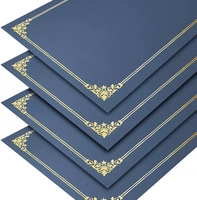 Carpeta de Presentación de Papel Personalizada con Lámina Dorada para Exhibición de Certificados y Documentos